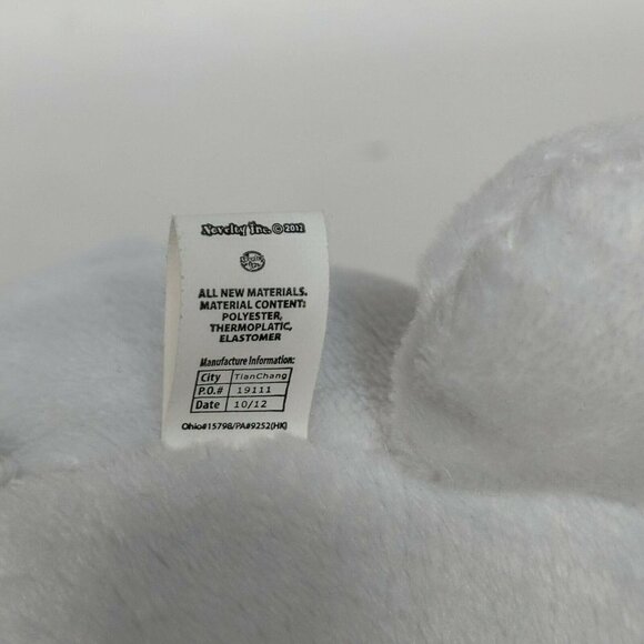 Mood Dudes White Smiley Face Rockstar Plush 7 Inch - Picture 6 of 7